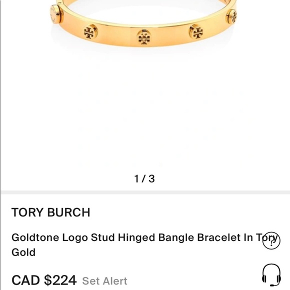 🔥Tory Burch Rose Gold Miller Hinge Stud Bangle - Picture 8 of 10
